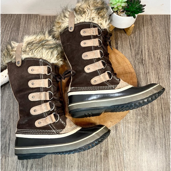 *Sorel | Joan Of Arctic NL1540-248 Sudan Brown Suede Waterproof Boots Size 7 - Picture 9 of 16